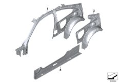 Боковой каркас Внутр для BMW F32N 430iX B48 (схема запасных частей)