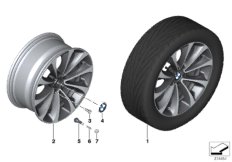 Л/с диск BMW турбинный дизайн 452 - 19'' для BMW F01 740dX N57S (схема запасных частей)