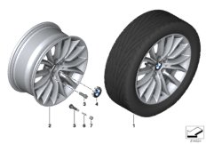 Л/с диск BMW многоспицевый 454 - 18'' для BMW F13N 650iX 4.4 N63N (схема запасных частей)