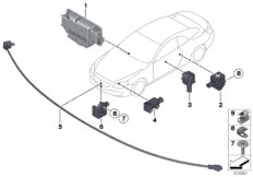 Электрические детали НПБ для BMW F13N 640iX N55 (схема запасных частей)