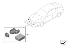 Комплект дооснащения PDC Пд для BMW F21 120d N47N (схема запасных частей)