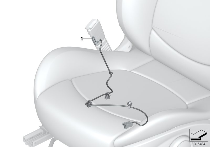 Жгут проводов сиденья для MINI R61 Cooper S N18 (схема запчастей)