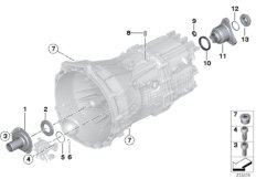 GS6-45BZ/DZ уплотнения / доп.элементы для BMW F22 220d N47N (схема запасных частей)