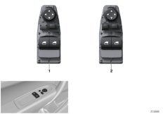 Выключатель стеклоподъемника стор.водит. для BMW F32 435dX N57Z (схема запасных частей)