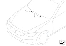 Детали стеклоомывателя для BMW F34N 330dX N57N (схема запасных частей)