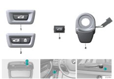 Переключатель багажная дверь/ЦЗ для BMW F36N 430dX N57N (схема запасных частей)