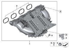 Система впуска для BMW E84 X1 20iX N20 (схема запасных частей)