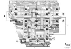 Болты крепления картера двигателя для MOTO K46 S 1000 RR 17 (0D50, 0D60) 0 (схема запасных частей)