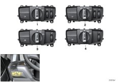 Переключатель блока упр.освещением для BMW I01 i3 60Ah Rex IB1 (схема запасных частей)