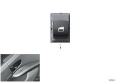 Выключатель стеклоподъемника стор.пасс. для BMW I01N i3s 94Ah Rex XB4 (схема запасных частей)