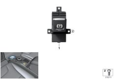 Выключатель парковочного тормоза для BMW I01N i3s 94Ah Rex XB4 (схема запасных частей)