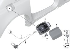 Заслонка заливного отверстия для BMW RR4 Ghost N74R (схема запасных частей)