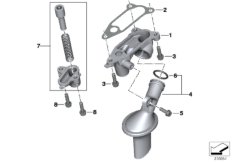 Клапан регулировки давления масла для BMW K46 S 1000 RR 10 (0507,0517) 0 (схема запасных частей)