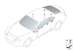 Остекление для BMW RR6 Dawn N74R (схема запасных частей)
