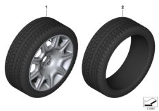 Сочетания колесных дисков и шин для BMW RR4 Ghost EWB N74R (схема запасных частей)