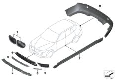 Дооснащение X-Line LCI 07/2012 для BMW E84 X1 18d N47N (схема запасных частей)