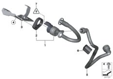 Клапан вентиляции топливного бака для BMW R55N Coop.S JCW N18 (схема запасных частей)