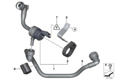 Клапан вентиляции топливного бака для BMW R60 Cooper N16 (схема запасных частей)