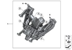 Механизм регулировки ветрозащитн.щитка для BMW K19 C 650 GT 16 (0C05, 0C15) 0 (схема запасных частей)