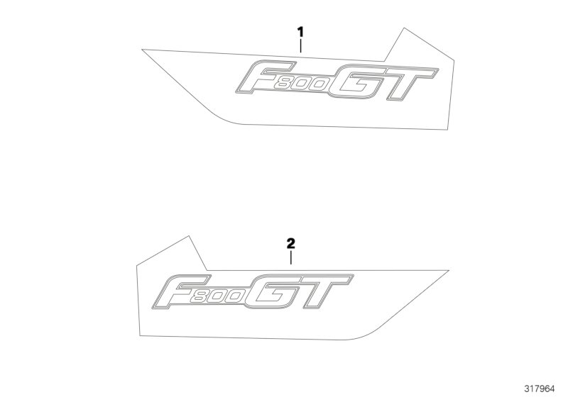 Обозначение модели F800GT для BMW K71 F 800 GT (0B03, 0B13) 0 (схема запчастей)