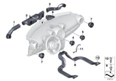 Воздуховод для BMW R60 Cooper D 2.0 N47N (схема запасных частей)
