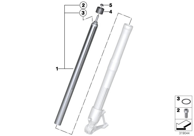 Вертикальная полая стойка для MOTO K50 R 1200 GS 17 (0A51, 0A61) 0 (схема запчастей)