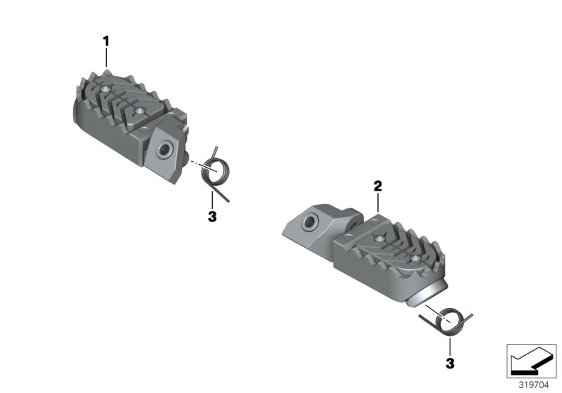 Упор для ноги регулируемый для MOTO K82 F 850 GS Adve. (0K01, 0K03) 0 (схема запчастей)
