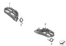 Упор для ноги Enduro широкий - Пд для MOTO K81 F 850 GS (0B09, 0B19) 0 (схема запасных частей)