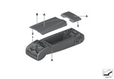 Индивидуальный задний подлокотник кожа для BMW F07N 550iX 4.0 N63N (схема запасных частей)