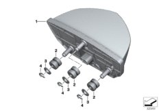 Светодиодный блок задних фонарей для BMW K50 R 1250 GS 19 (0J91, 0J93) 0 (схема запасных частей)