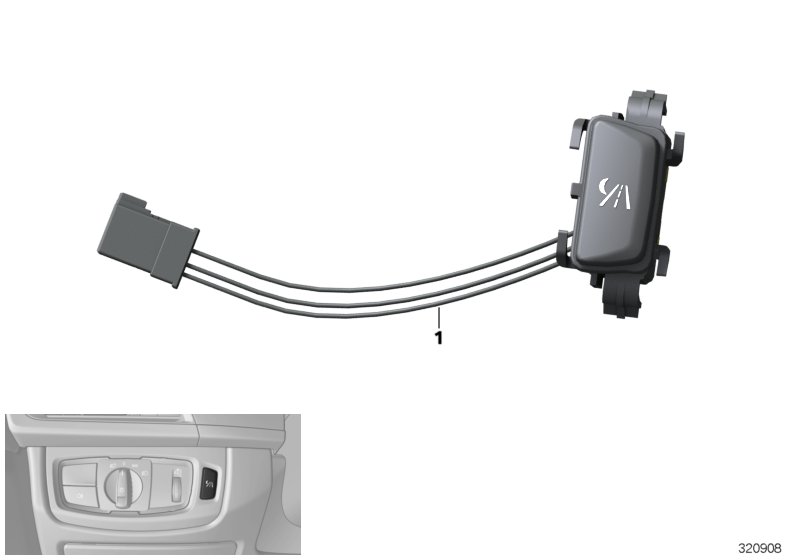 Кнопка системы ночного видения для BMW F15 X5 30dX N57N (схема запчастей)