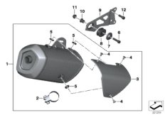 Глушитель/дополнительные элементы для MOTO K18 C 600 Sport (0131, 0132) 0 (схема запасных частей)