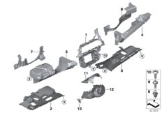 Доп.элементы панели приборов Нж. для BMW E71 X6 30dX N57 (схема запасных частей)