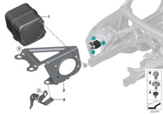 Автомобильный звукогенератор для BMW F15 X5 25dX N47S1 (схема запасных частей)