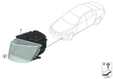 Фара направленного света для BMW F02N 740LiX N55 (схема запасных частей)