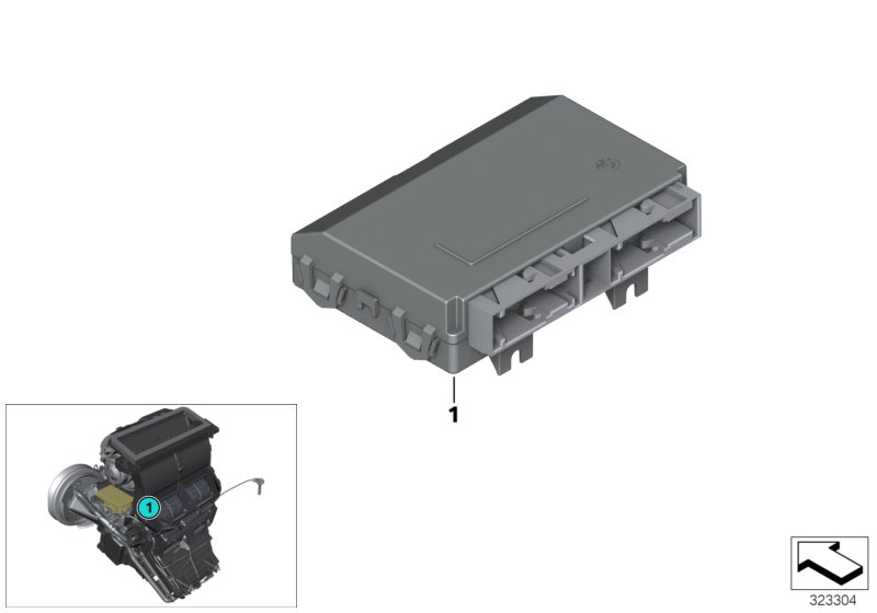 ЭБУ кондиционера для BMW I01 i3 60Ah IB1 (схема запчастей)