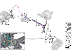 Трубопровод тормозного привода Пд для BMW I01N i3s 94Ah IB1 (схема запасных частей)