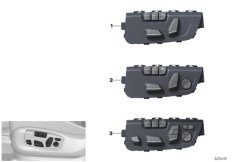 Кнопка памяти регулировки сиденья вод. для BMW F15 X5 25d N47S1 (схема запасных частей)