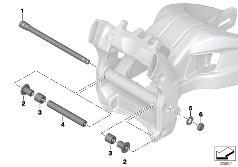 Подшипники кач.рычага заднего колеса для MOTO K46 S 1000 RR 15 (0D10,0D21) 0 (схема запчастей)