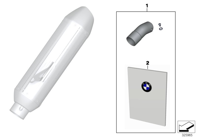 Вставка глушителя для BMW K42 HP4 (0D01, 0D11) 0 (схема запчастей)