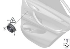 Детали стереосистемы на Зд двери для BMW F15 X5 50iX 4.0 N63N (схема запасных частей)