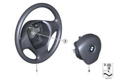Рулевое колесо с НПБ для BMW F21 118dX N47N (схема запасных частей)