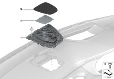 Детали High End Sound System для BMW F16 X6 35iX N55 (схема запасных частей)