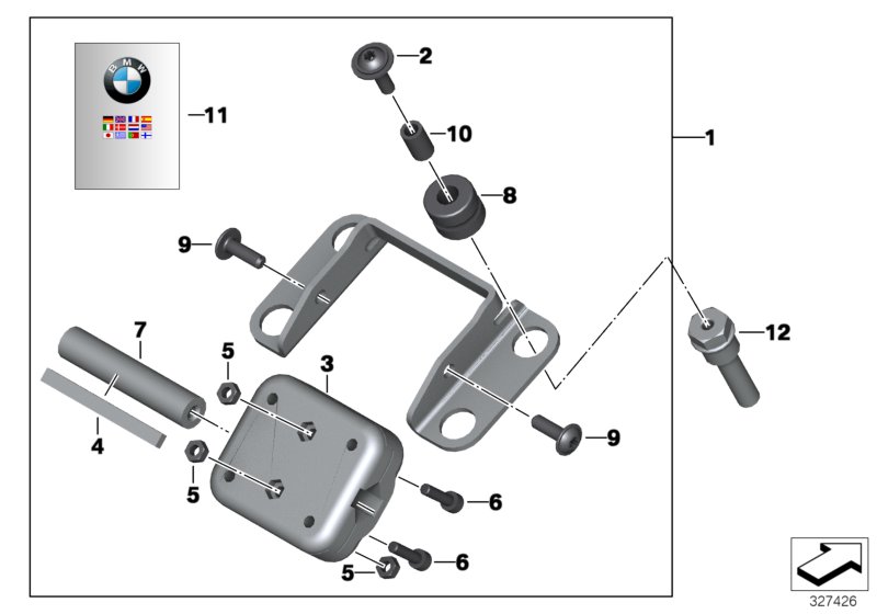 Дооснащение навигатором для BMW K71 F 800 GT 17 (0B53, 0B63) 0 (схема запчастей)