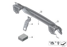 Дооснащение подг.под задний кронштейн для BMW E84 X1 20iX N20 (схема запасных частей)