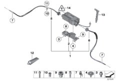 Стояночный тормоз/исполнительный узел для ROLLS-ROYCE RR6 Dawn N74R (схема запасных частей)