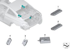 Детали антенного усилителя для BMW F32N 430i B48 (схема запасных частей)