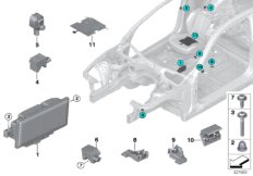 Электрические детали НПБ для BMW F36N 420iX B48 (схема запасных частей)