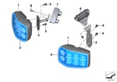 Светодиод проблескового маяка син. для MOTO K71 F 800 GT 17 (0B53, 0B63) 0 (схема запасных частей)