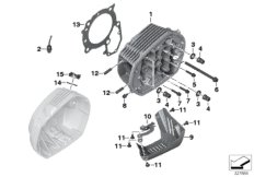 Головка блока цилиндров-доп.элементы для BMW K32 R nineT Racer (0J21, 0J23) 0 (схема запасных частей)
